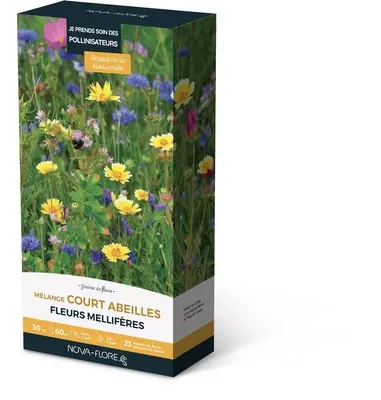 [139851] Prairie Fleurie Abeilles 200 g 30 M² plantes courtes Nova Flore