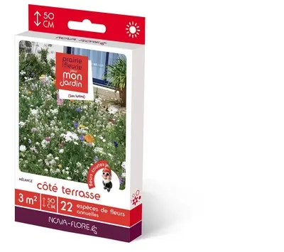 [139848] Prairie fleurie Coté terrasse 16 g 3M² Nova Flore