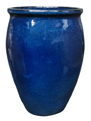 [0998307] Jarre émaillée bleu D50 H68 cm