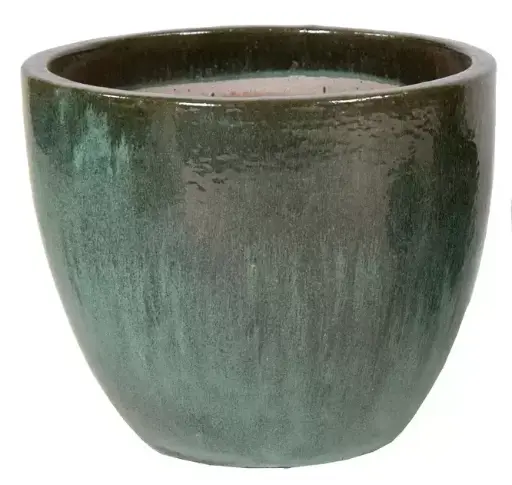 [0998670] Egg Pot Emaillé Green D35 H34 cm (JDB) 