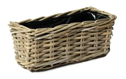 [0998720] Panier osier Lana Rectangulaire L32W16H14 -SP- Natural 