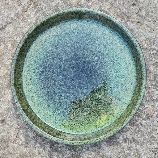 [0998778] Soucoupe saucer Glazed Jungle Green D40 (JDB) Emaillé