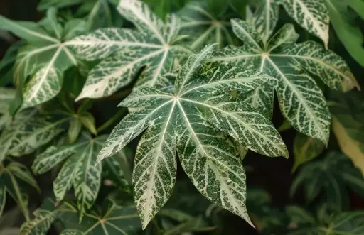 [0999026] Fatsia japonica Spider S Web 30 40 cm Pot P17 cm