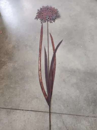 [0999132] Agapanthe D40+4xfeuille/tige						  Acier Corten