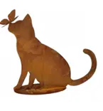 [0999162] Chat papillon sur nez Acier Corten  					 						 			 						 					 						 					 			 						 						 					 				 