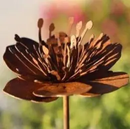[0999170] Coquelicot D12cm sur tige 80cm						 			 						  					 						 			 						 					 						 					 			 						 						 					 						  Acier Corten   