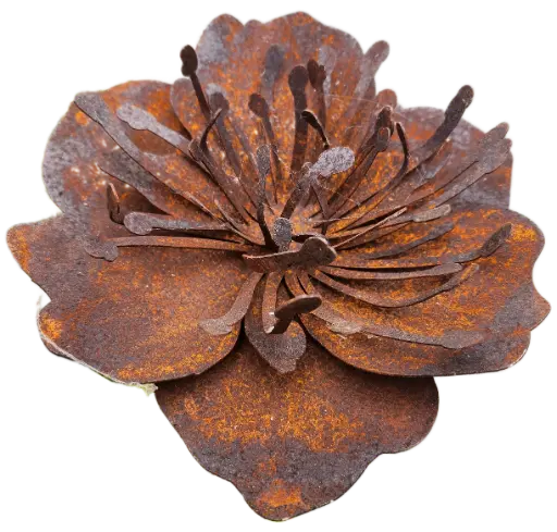 [0999172] Coquelicot D15cm sur tige 120cm				 						 			 						  					 						 			 						 					 						 					 			 						 						 					 						  Acier Corten  