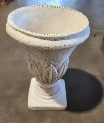 [0999196] Pot haut rond béton patiné Ht 60 cm
