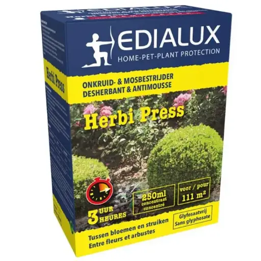 [0999654] Herbi Press Arbustes 250 ml Edialux ** Herbicide et anti-mousse sélectif sans Glyphosate **